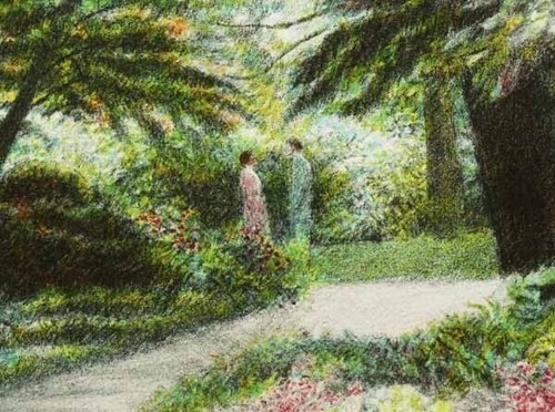 Harold Altman The Shaded Path signiert limitierte Lithographie 184/285 große gerahmte Kunst - Bild 2 von 6