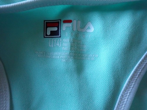 Girls Fila Size Large 14 Tennis Dress Aqua Sleeveless Sport Active Wear Colorful - Picture 3 of 18