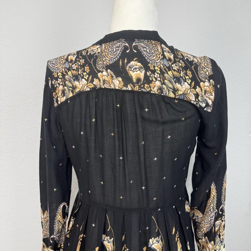 Free People Sierra Valley Kleid Damen klein schwarz Boho Blumen Paisley Taschen - Bild 9 von 17