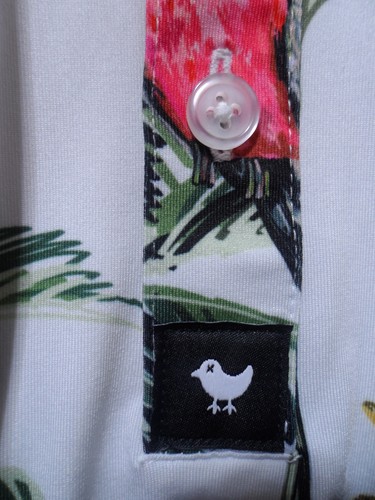 Bad Birdie White Wildlife Print Short Sleeve Performance Golf Polo Shirt XL - Picture 6 of 10