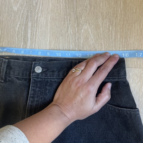 Vintage Levi's 550 Women’s Black Denim Tapered Leg Jeans Relaxed Fit Size 14 M - Picture 13 of 14