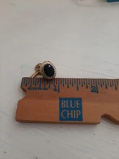 Vintage Tie Tack Onyx Stone