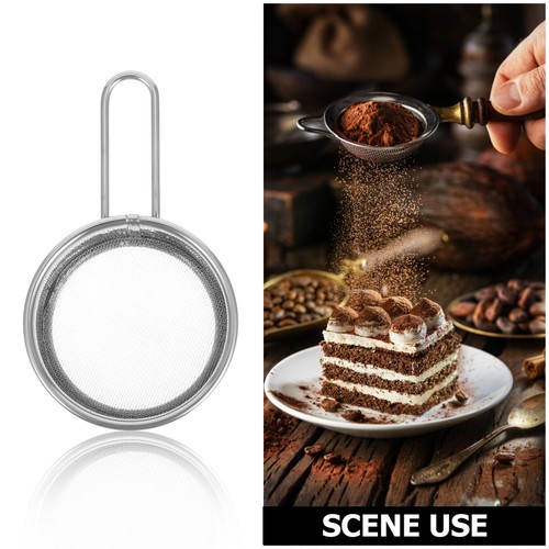 2 Pezzi Setacci da Cucina Azionati a Mano Setacci Filtro Farina Portatile - Foto 2 di 12