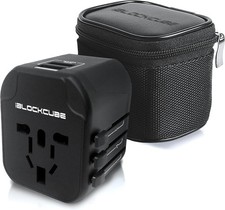 iBlockCube Worldwide Travel Plug Adapter with 2 USB (2.4A) Charging Ports,... 