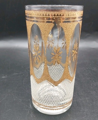 2 Vintage Culver Hollywood "Regency White" 22K Gold 12 oz Longdrinkgläser MCM 50er - Bild 14 von 23