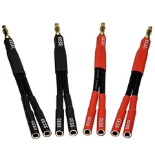 CNCESS CESS-142x4 Banana Plug Splitter 2-in 1-Out (4-Pack) 