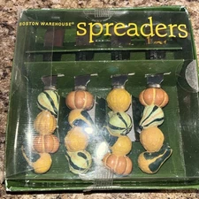 KNIFE SPREADER SET OF 4, “HARVEST GOURD” Preowned BOSTON WAREHOUSE TRADING, 2003