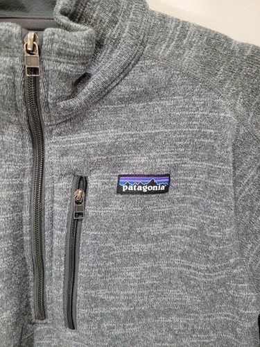Patagonia Sweater Mens Medium M Gray 1/4 Zip Knit Pullover Mens Better Sweater - Picture 2 of 9