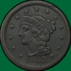 Photo of a 1853-P Large Cent from an eBay listing that sold on Jul 20, 2026