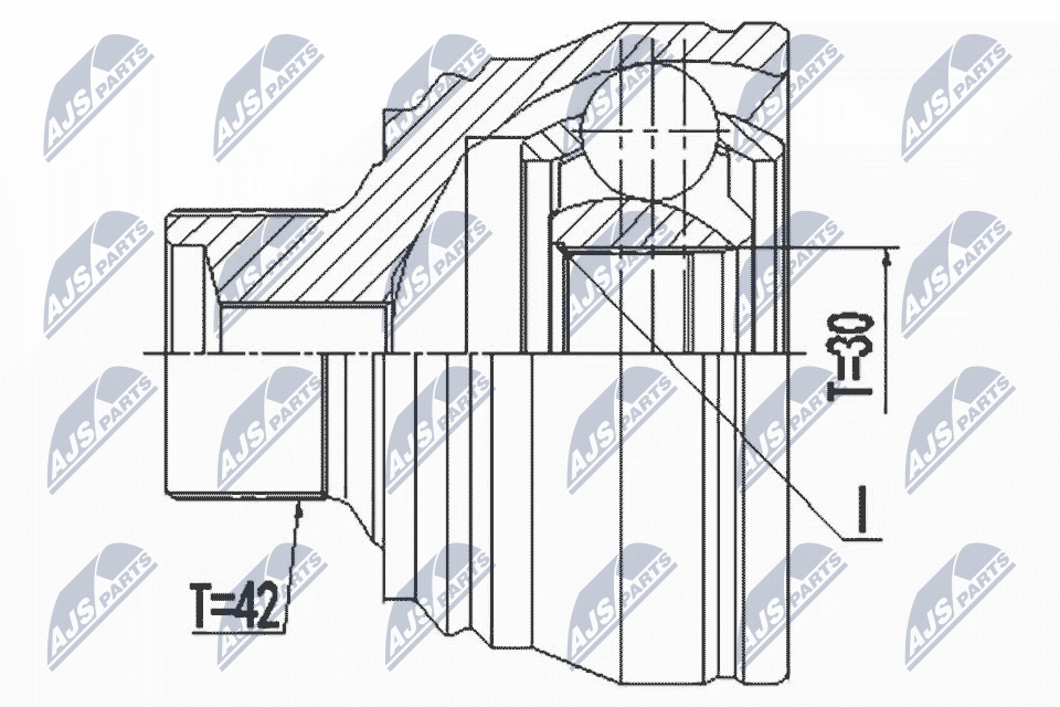 ✅Fits NTY NPZ-AU-057 OUTER CV JOINT  ⭐UK Seller⭐