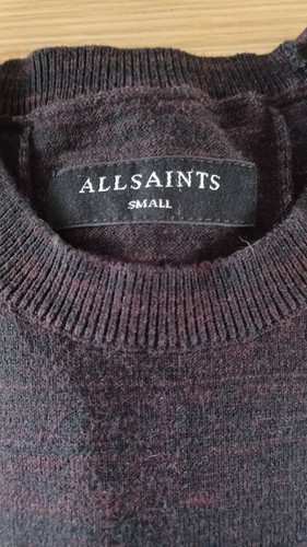 Mens ALL SAINTS Wool Mix Marlo Crew Neck Jumper Size Small 18" Pit To Pit - Picture 4 of 6