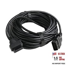 50 Feet / 15 Meter OBD2 OBDII Full 16 Pin Car Male to Female Extension Cable