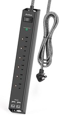 Surge Protector Power Strip - Extension Cord with 6 AC Outlets 4 USB 2 USB-C Po