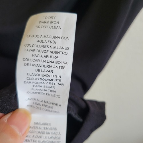 Michael Kors NWT Black Short Sleeve Blouse W Gold Shoulder Accent Ladies Large - Picture 7 of 7