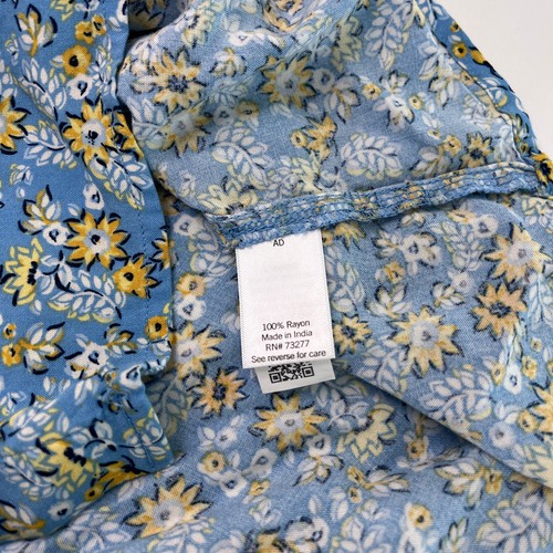 Croft & Barrow Womens Button Up Shirt Top Size 3X Blue Floral Short Sleeve - Picture 10 of 10