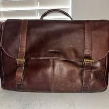 Vintage brown Samsonite Colombian Leather Fla...