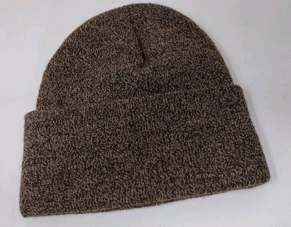 Carhartt Knit Cuffed Beanie Hat One Size Unisex Dark Brown/Sandstone - Image 2 of 2