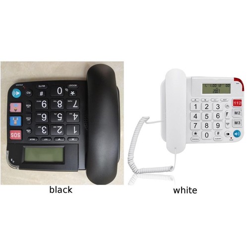 Téléphone gros bouton amplifié adapté aux personnes âgées confortable à t - Zdjęcie 11 z 14