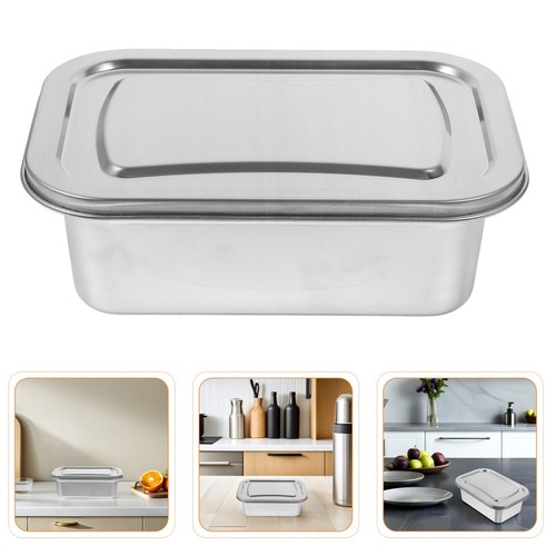 2 Pcs Metal Ice Cream Storage Containers Reusable Leakproof Airtight 1600 ml - Bild 1 von 12