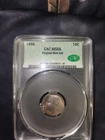 1956 Roosevelt Silver Dime CAC Ggraded MS66 Toner