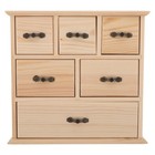  Wood Desk Drawers Organizer: Mini Desktop Storage Cabinet with 6 Drawer -