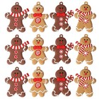  24 Pcs Lebkuchendekorationen Weihnachtsbaumschmuck Christbaum Mann