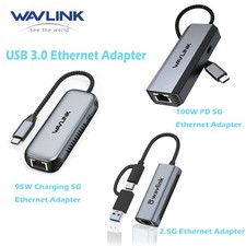 USB C 5G/2.5G Laptop Network Adapter Ethernet Adapter Type-C to RJ45 Aluminum