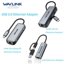 USB C 5G/2.5G Laptop Network Adapter Ethernet Adapter Type-C to RJ45 Aluminum