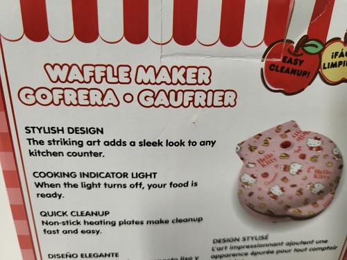 NEU IN BOX & Verpackung Hello Kitty Rosa Waffeleisen Kleines Küchengerät - Bild 8 von 14