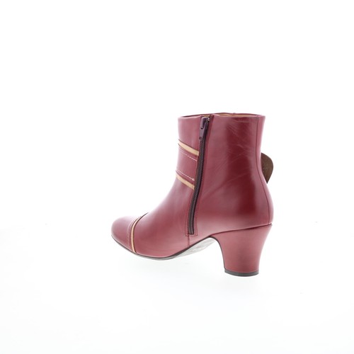 Miz Mooz Feisty Womens Burgundy Leather Zipper Ankle & Booties Boots 39 - Picture 6 of 8