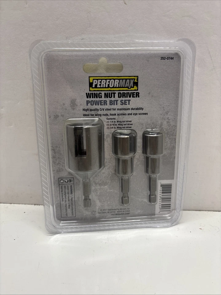 PerforMax Wing Nut Driver Power Bit Set 252-0744 - Image 2 of 2