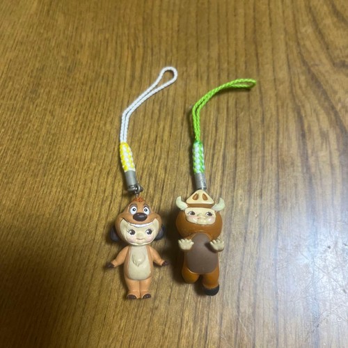 Rose O'Neill Kewpie Disney Lion King Pumbaa Timon Kewsion Netsuke Strap Keychain - Picture 1 of 24