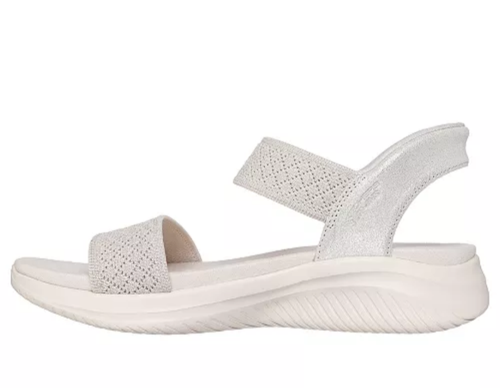 Skechers by Martha Stewart 164021 Natural SlipIns Comfort Low Wedge Sandal - Picture 3 of 6