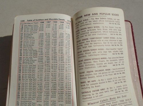 Saint Joseph POCKET MISSAL 1961 Leatherbound Cover - Bild 15 von 16