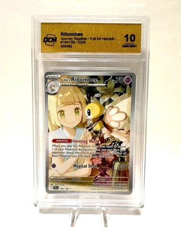 Pokémon  Lillie's Ribombee Sv09: Journey Together IR Holo EN DCM PSA 10 164/159