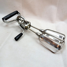 Vintage Kitchen Hand Mixer 1950s to 1960s Stainless Steel made in Hong Kong