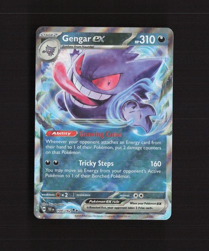 Tarjeta Pokémon Holo Ultra Rara Gengar ex 104/162 Fuerzas Temporales LP+ - Imagen 1 de 10