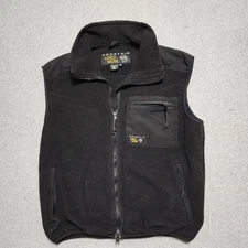Vintage Mountain Hardware Black XL Fleece Sleeveless Polartec Vest Made In USA 
