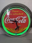 Vintage Coca-Cola Diner-Style Neon Lights Clock Coke TESTED