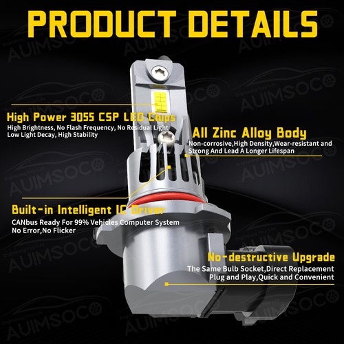 Kit de faros antiniebla de haz alto bajo 6000K LED para Acura ILX 2013-2015 - Imagen 12 de 22