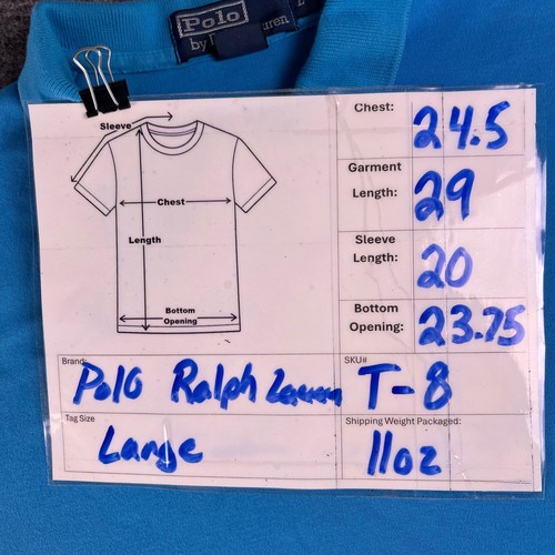 Polo Ralph Lauren Poloshirt Blau Herren Large Rosa Pony Kurzarm Freizeit Vorbereitung - Bild 4 von 14