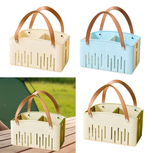 Shower Tote Organizer Basket Quick Drain Foldable for Bathroom Dorm Room Gym