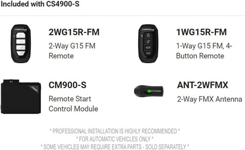 CS4900-S 2-Way Remote Start & Keyless Entry - 3000-ft Range, Ergonomic Design - Bild 5 von 11