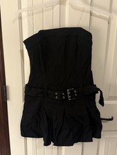 Fashion Nova - Kelly Belted Mini Dress - L Black