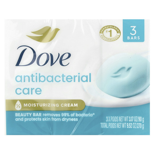 Antibacterial Care, Beauty Bar Soap , 3 Bars, 3.17 oz (90 g) Each - Picture 2 of 4
