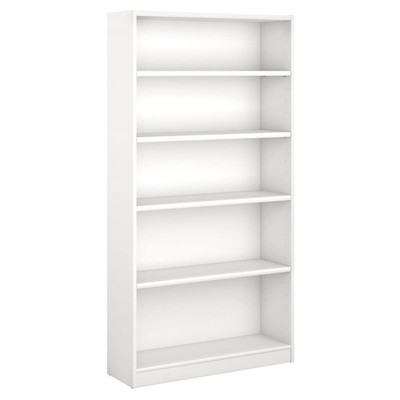 Universal 5 Shelf Bookcase in Pure White - Engineered Wood
