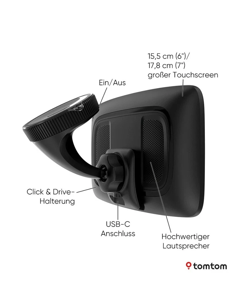 TomTom Go Navigator schwarz Navigationsgerät WLAN Bluetooth 16GB Touch Sprache - Bild 3 von 3