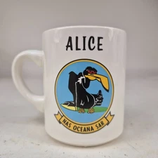 USN NAS Oceana SAR Naval Air Station Alice Coffee Cup w Helicopter