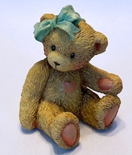 Vintage 1991 Enesco Cherished Teddies Jacki Hugs and Kisses Figurine, 2-1/2"