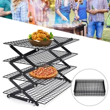 4 Tier Collapsible Cooling Rack Baking Cookie Rack Stackable Cooling Bakeware